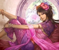 sexy girl toon taps sexy girl three kingdoms zhang chun hua photoshop digital art wacom illustration design animate