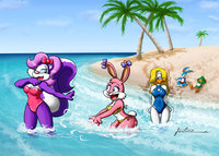 sexy toons tiny toons summer break furboz art relaxation