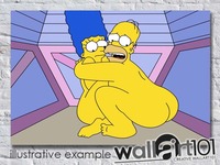 simpsons cartoon naked wallart ebay main animation cartoon simpsons scared homer marge naked simpson adult