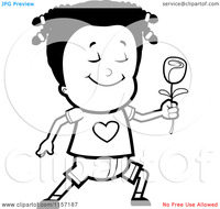 sweet toon porn cartoon clipart black white sweet girl giving rose vector outlined coloring page royalty free stock photography boy romantic