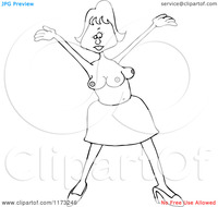 toon boob pics cartoon outlined circus freak woman extra boob royalty free vector clipart portfolio djart illustration