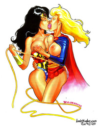 wonder woman cartoon porn comics supergirl wonder woman kissing kevin taylor