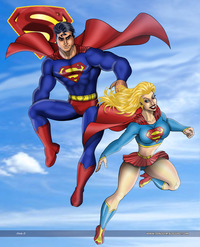 superman and supergirl fucking superman super girl supergirl boobs sexy poster dsng series tcatt wonder woman