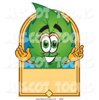 animated character porn mascot vector cartoon eco friendly leaf character blank tan label toons biz preview stock