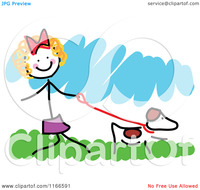 cartoon dog porn pics cartoon happy little stick girl walking dog royalty free vector clipart