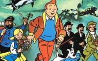 famous cartoon galleries large famous characters comic strips tintin snowy drawing colors print