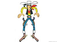 famous cartoon galleries large famous characters comic strips lucky luke drawing colors print