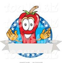 hot toons pic vector illustration red hot chili pepper mascot stars blank label toons biz design