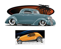 hot toons pics gallery dwayne vance samplepages page hot rod art book how draw cars