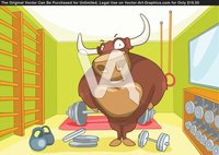porn cartoon characters cartoon character bull bodybuilder vector illustration eps fbb exercise characters